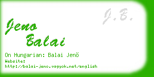 jeno balai business card